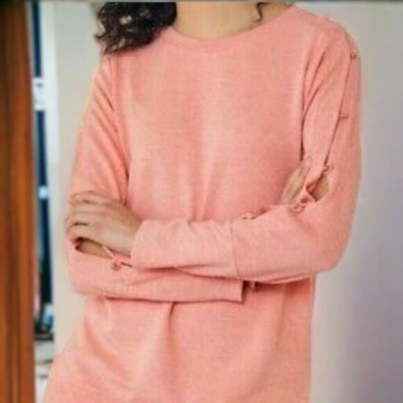 Soft Surroundings Pastel Soft Girl Women Go Lively Bibi Pullover - Picture 2 of 7